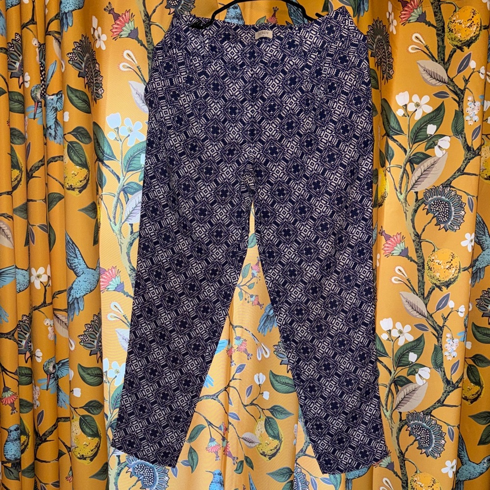 J. Crew Factory Patterned Trousers